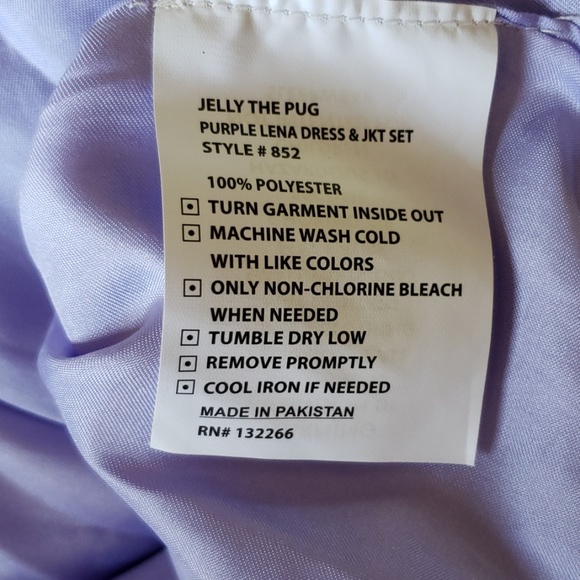 Jelly the Pug sz 5 Purple Lena dress & jacket set - Picture 7 of 8